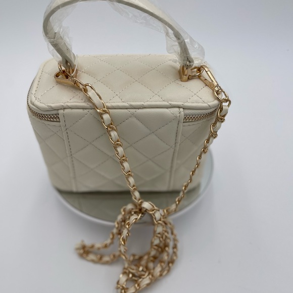 Valentino Orlandi Cream Mini Quilted Bag - Picture 2 of 3